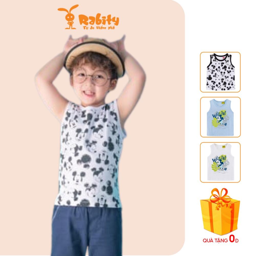 Áo thun bé trai sát nách RABITY cotton họa tiết mickey 5349.5556