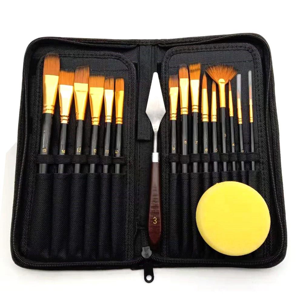 Set 17 Cọ Vẽ Tranh Sơn Dầu Chuyên Nghiệp