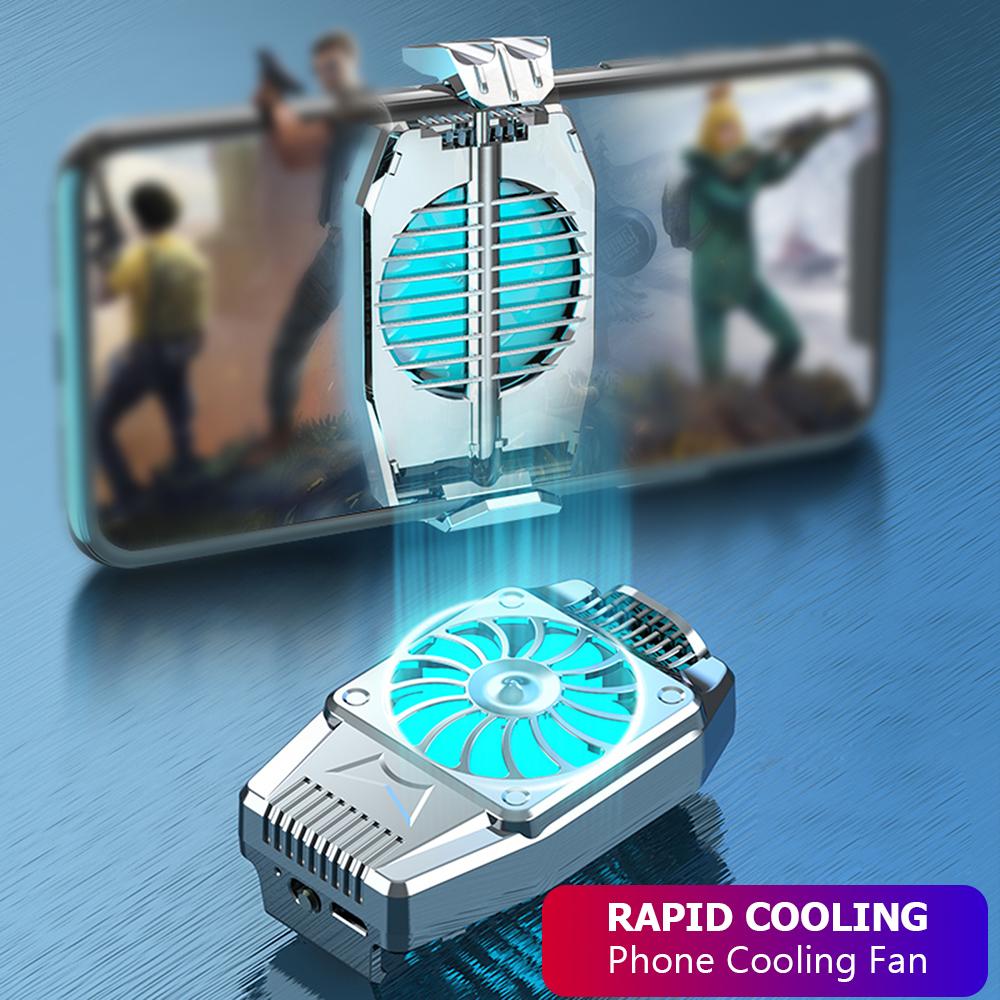 Mobile Phone Cooling Fan Rechargeable Cell Phone Cooler Stretchable Design for 4 to 6.7 Inches Phones Cellphone