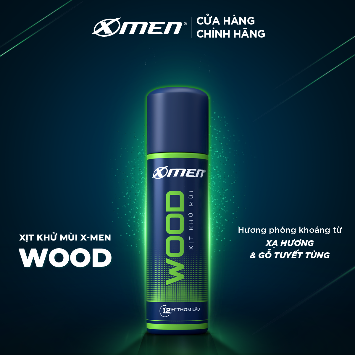 Combo 2 Xịt khử mùi X-men Wood 140ml/chai