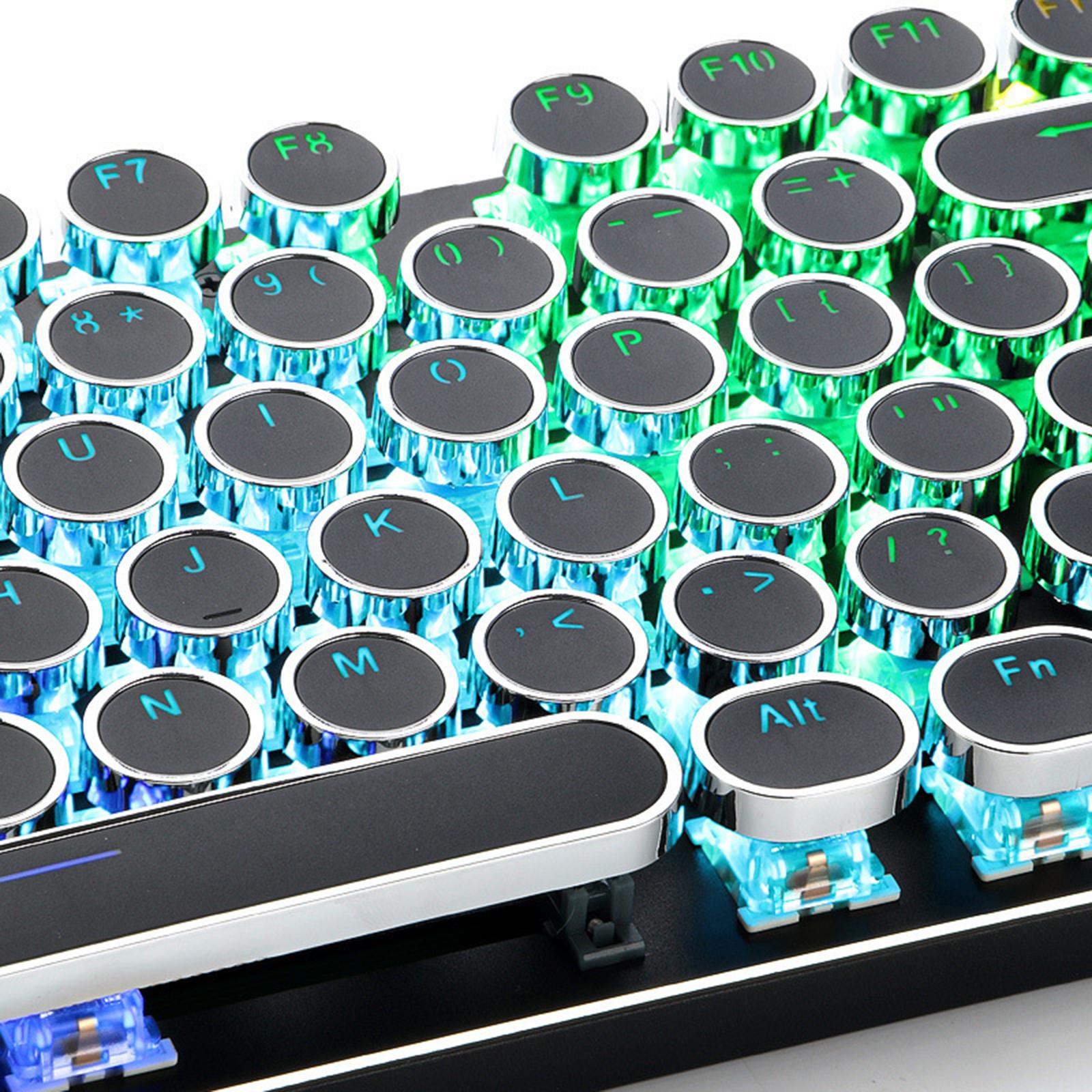Round Keycaps - Double Shot PBT Keycap Set with Translucent Layer, for Mechanical Keyboards, Full 108 Key Set