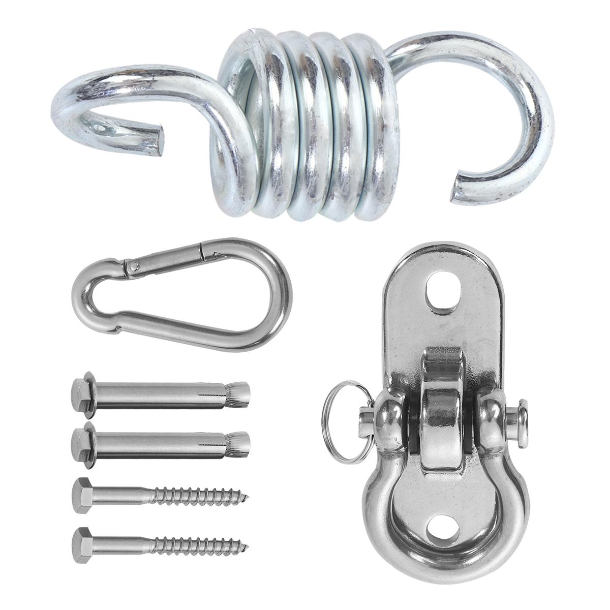 1 Set ĐẦM XÒE Móc Treo Hiên Nhà Xoay Với Ốc Vít Cho Sân Chơi Võng Yoga Võng Giá Đỡ Treo Móc