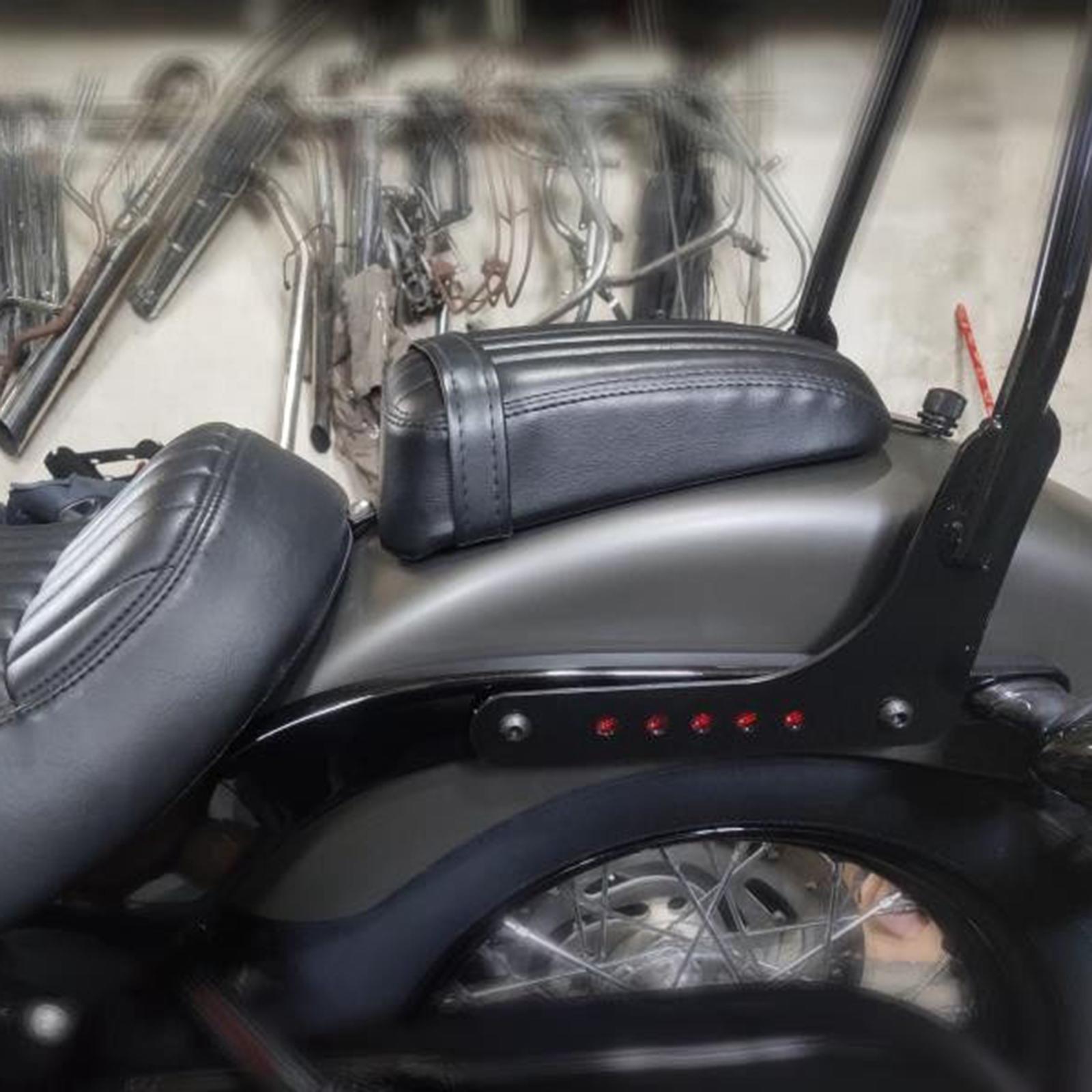 Motorcycle Rear  Passenger Pillion Pad Seat For   Black