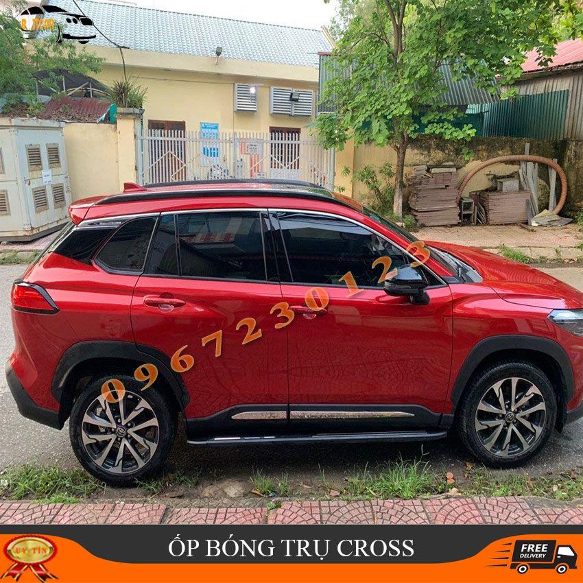 Ốp Bóng Trụ Chống Xước Cột B, C bóng chầy Toyota Corolla Cross Tráng Gương Đẹp