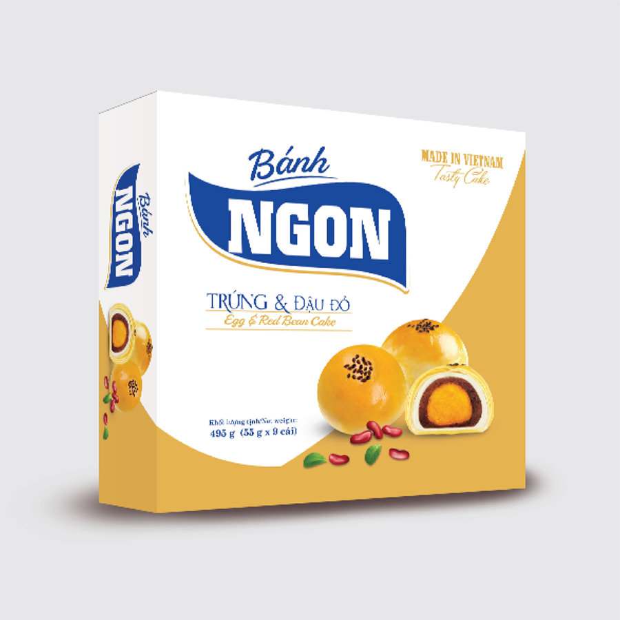 Bánh Ngon Đậu Đỏ 9 cái ( Ít đường ít ngọt )