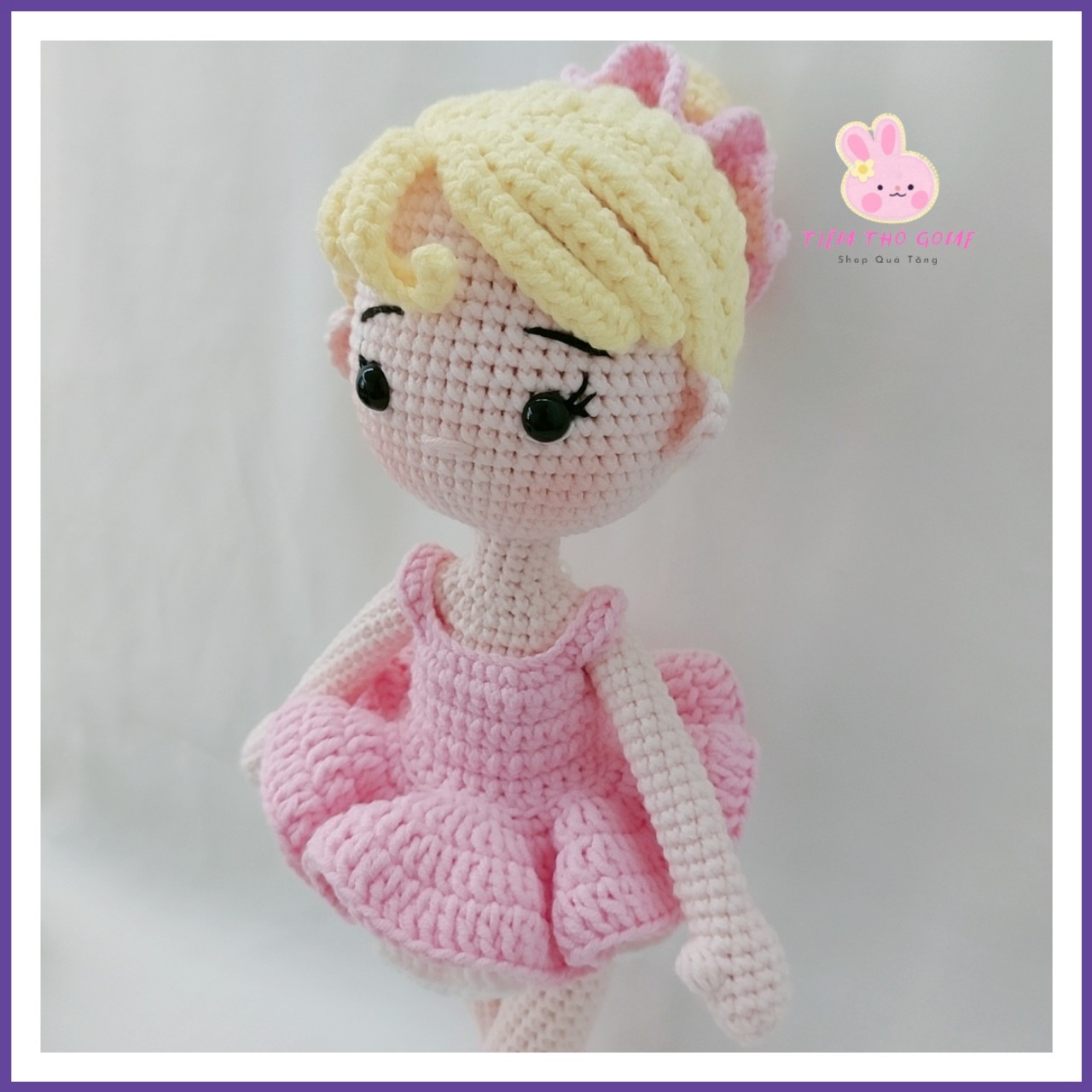 Búp bê nhồi bông, búp bê len móc handmade, Búp Bê Balle 30, quà cho bé