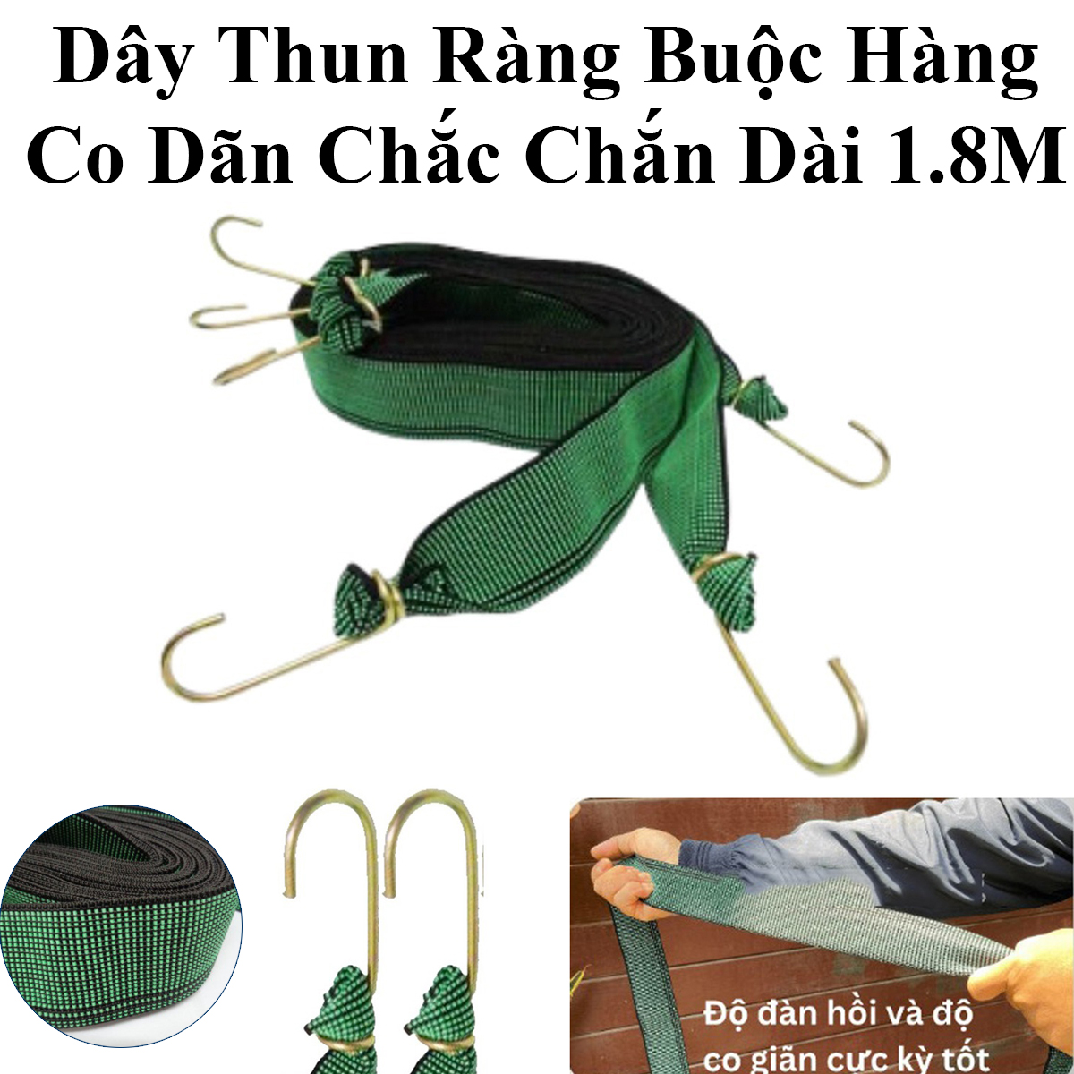 Dây Thun Ràng Buộc Hàng Co Dãn Cao Cấp Chắc Chắn Dài 1.8M
