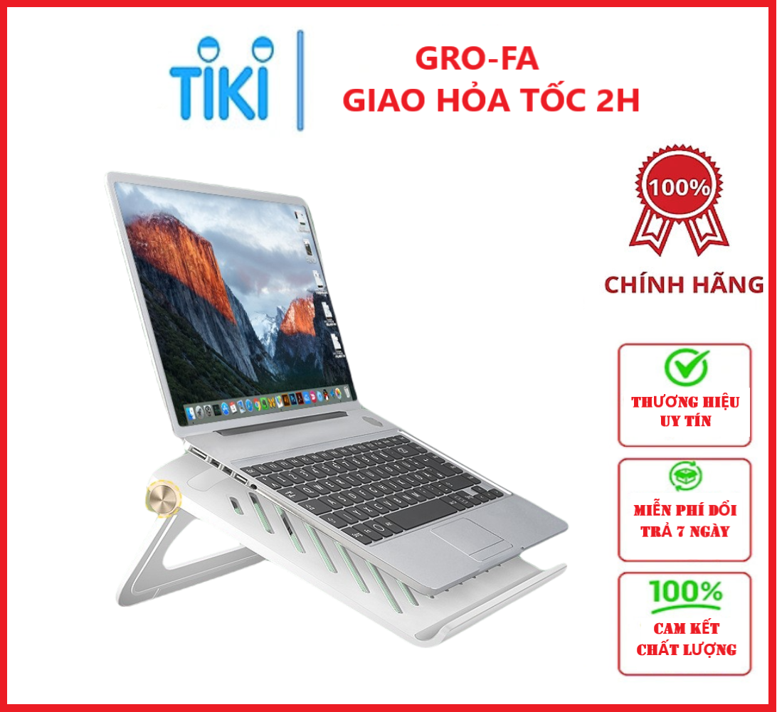 Giá Đỡ Máy Tính Xách Tay , Laptop Có Đệm Chống Trơn Trượt  - Hàng Chính Hãng