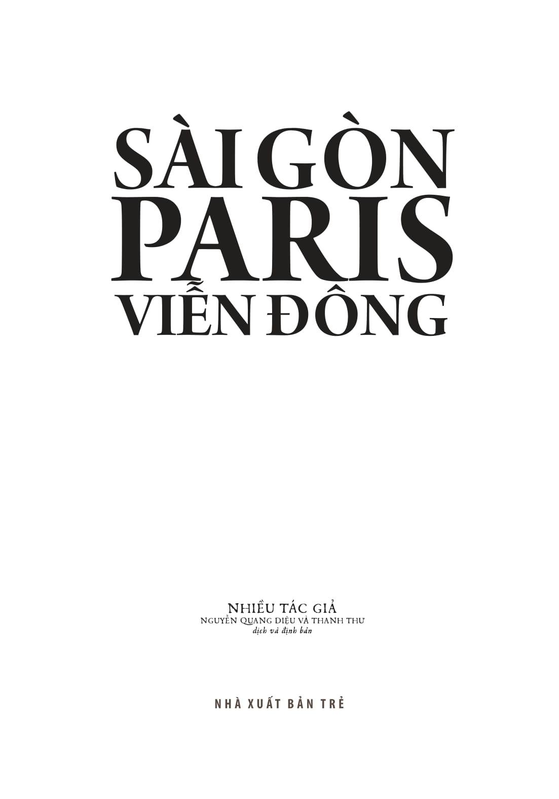 Sách - Sài Gòn - Paris Viễn Đông