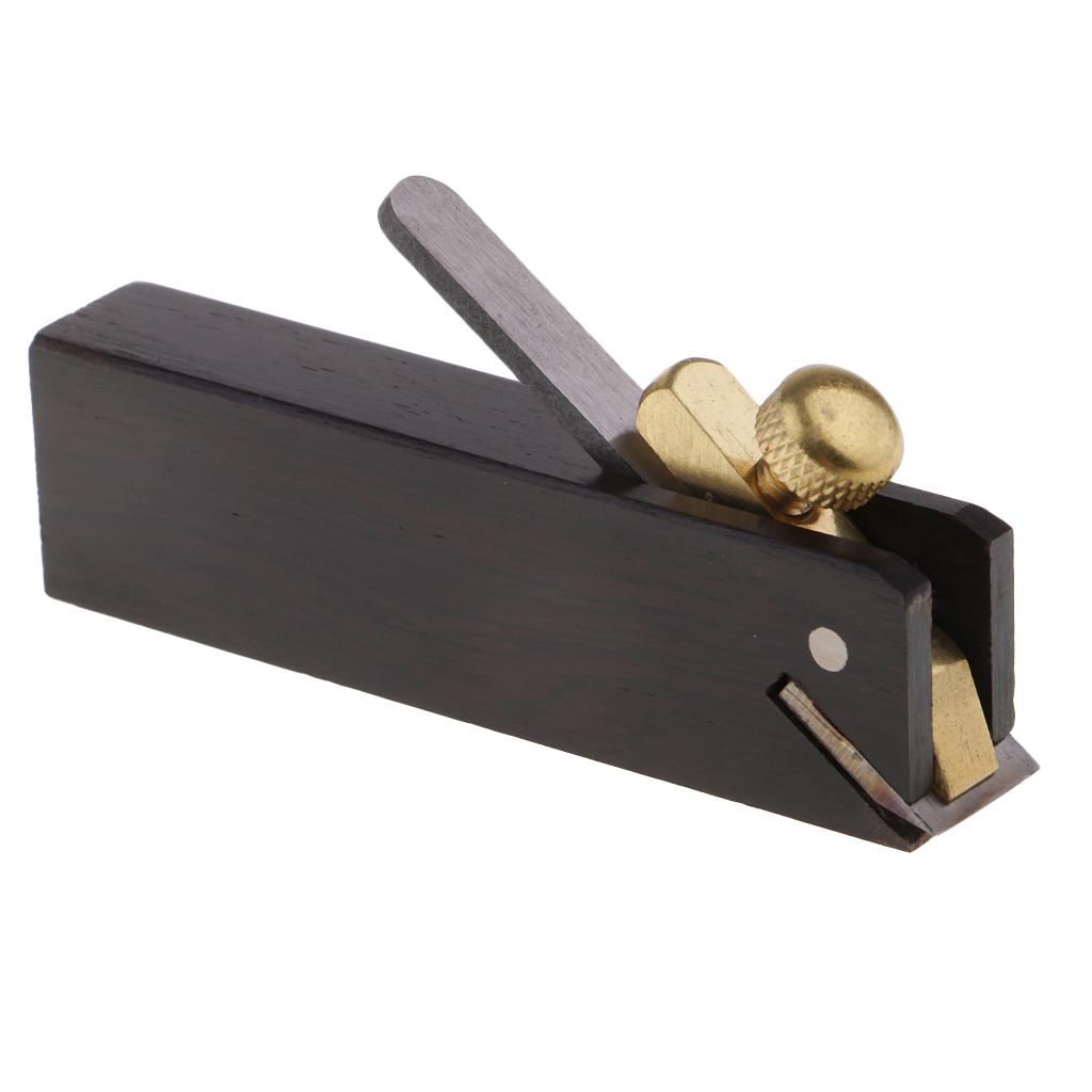 Mini Hand Type Ebony Wood Shoulder Plane Nose Plane Wood DIY Crafts Chisel Plane With Opened High Speed Steel Blade Included 75x12x20mm
