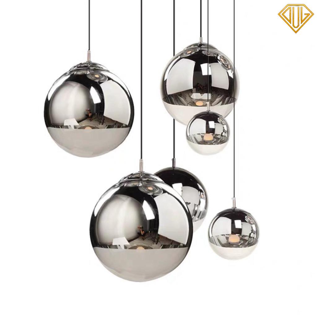 Đèn thả trần chao tròn decor trang trí bàn ăn, đèn quán cafe, đèn nhà hàng (Ảnh thật) DVLL - Bạc