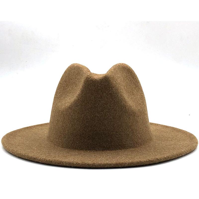 Chất Lượng Cao Len Thời Trang Mùa Đông Vintage Nữ Fedora Mũ Lưỡi Trai Nữ Cảm Thấy Nón Mùa Hè Mùa Xuân Len Cảm Thấy Đầu Jazz Nón