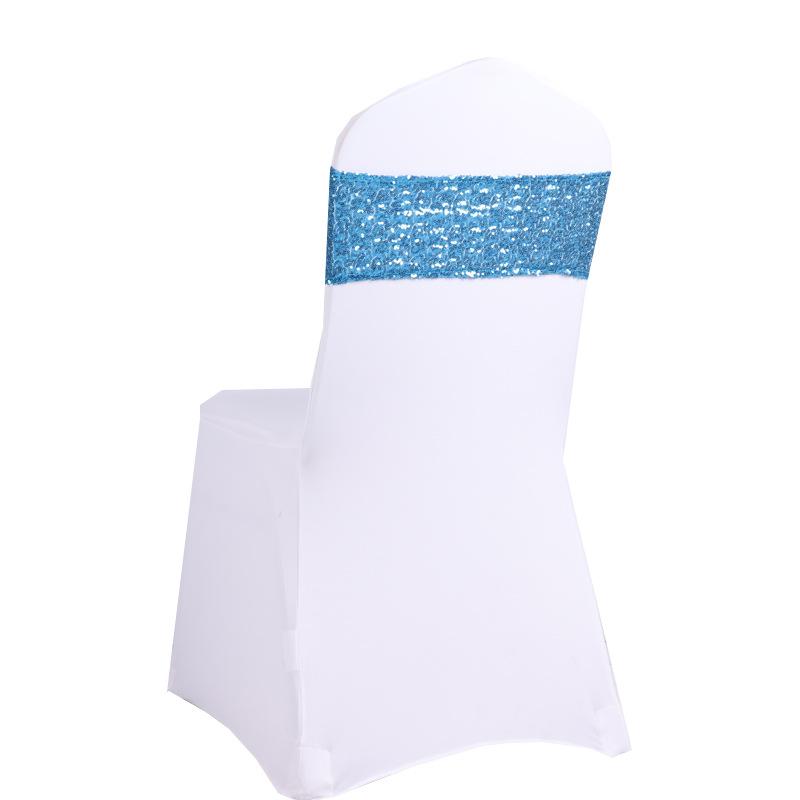Gói 10 chiếc ghế sequin sashes Ghế ghế một chiều trang trí sequins vàng