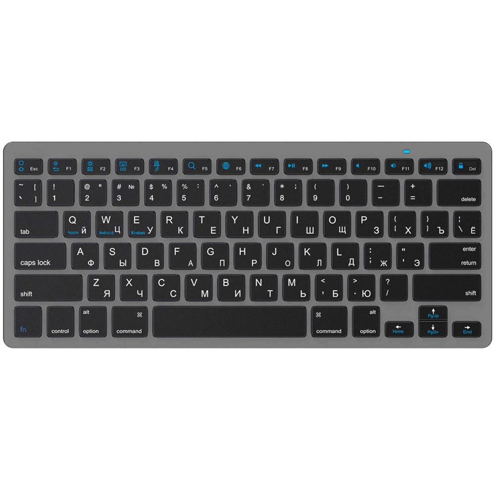 Nga & Tiếng Anh Bàn Phím Bluetooth Không Dây Nga Bàn Phím Siêu Mỏng Tắt Tiếng Mạc iPad iPhone IOS Android Windows Smart Tivi