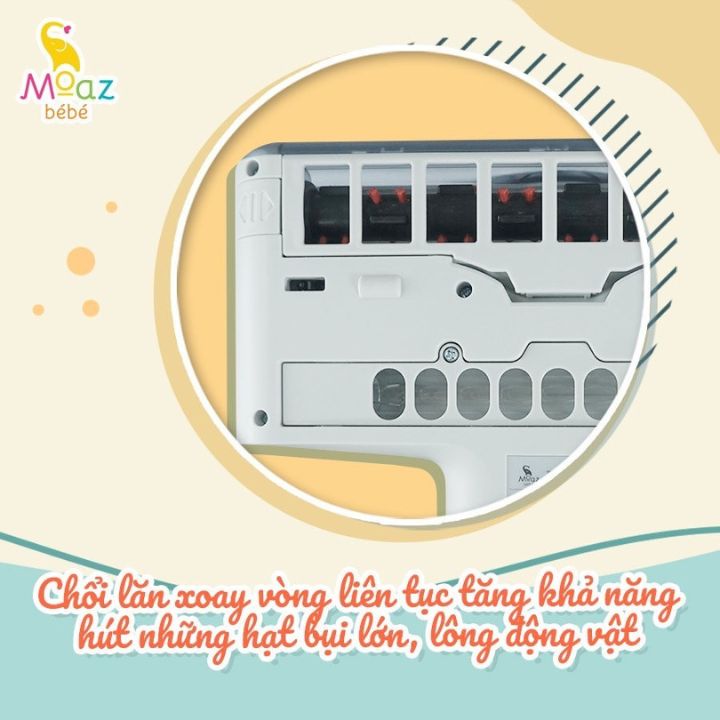 Máy hút bụi giường nệm Moaz BéBé MB-037 lực hút 12.000 pascal hút sạch bụi bẩn, tiêu diệt vi khuẩn bằng UV - Hàng chính hãng