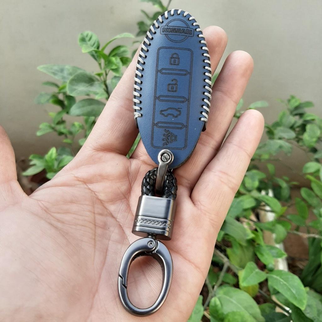 Bao da chìa khóa NISSAN , Da thật 100%, mềm mại, có khắc tên và sdt