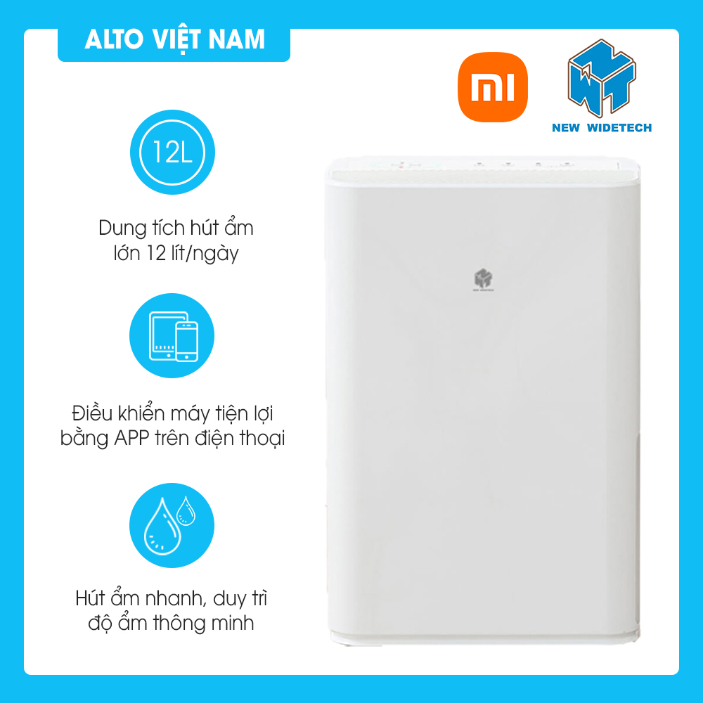 Máy hút ẩm không khí NEW WIDETECH 12L điều khiển bằng Xiaomi Mijia APP Hàng chính hãng