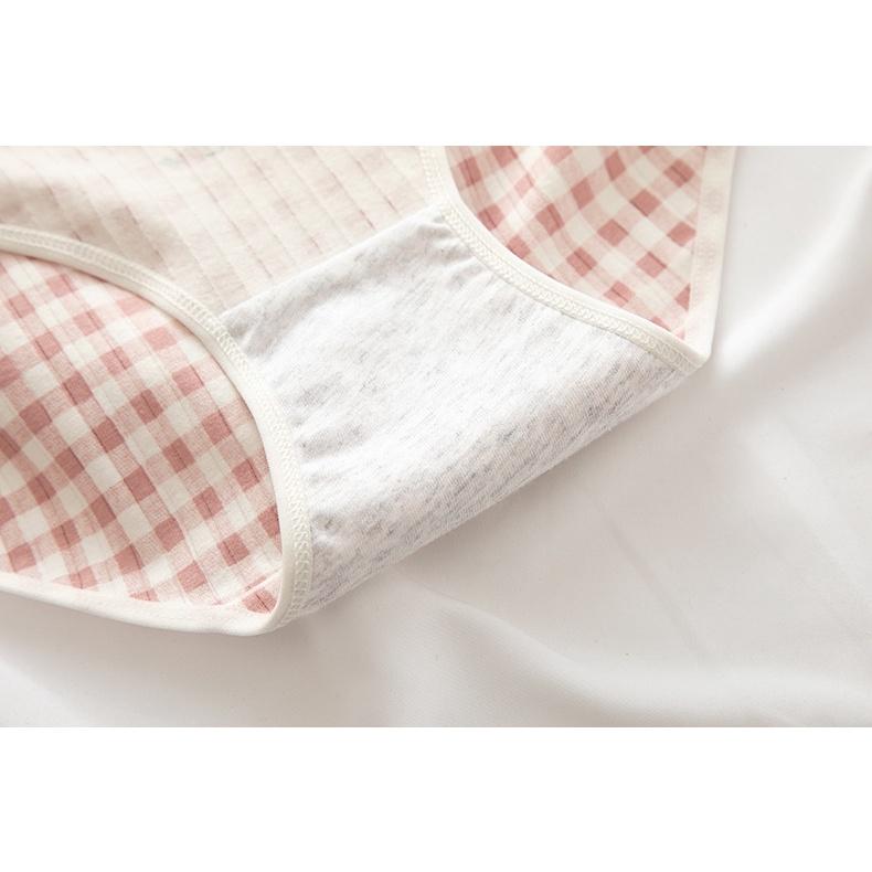 Set 5 Quần Lót Nữ Cotton Hình Gấu Dâu Tây Đáng Yêu Mã QL04
