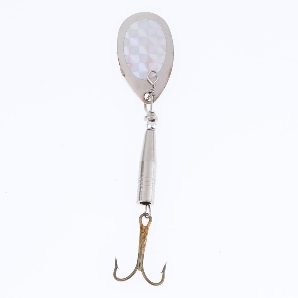5pcs Fishing Lure Spinnerbait, Bass Trout Salmon Hard Metal Spinner Baits Kit