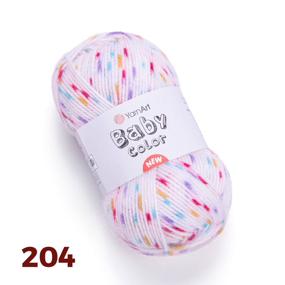 Cuộn len nhộm phẩy dành cho bé Baby Color - Nhập khẩu từ hãng YarnArt - 50 gram dài 150m