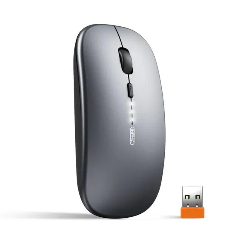Chuột Bluetooth không dây tự sạc pin TEKKIN INPHIC M1P ko tiếng click - hàng nhập khẩu