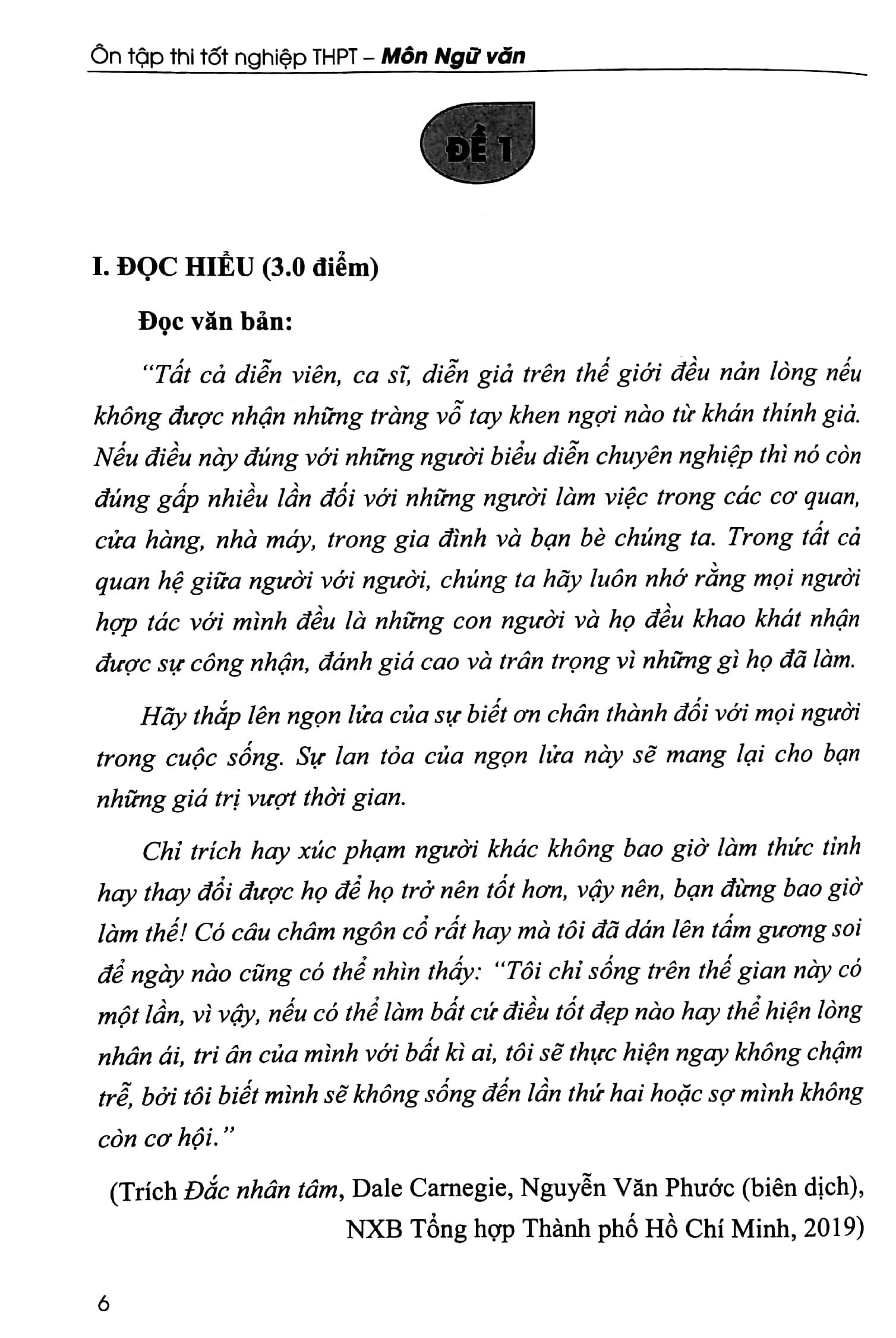 Ôn Tập Thi Tốt Nghiệp THPT - Môn Ngữ Văn