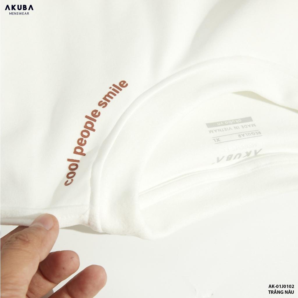 Áo sweeter cổ tròn Akuba form regular chất nỉ dày dặn 01J0102