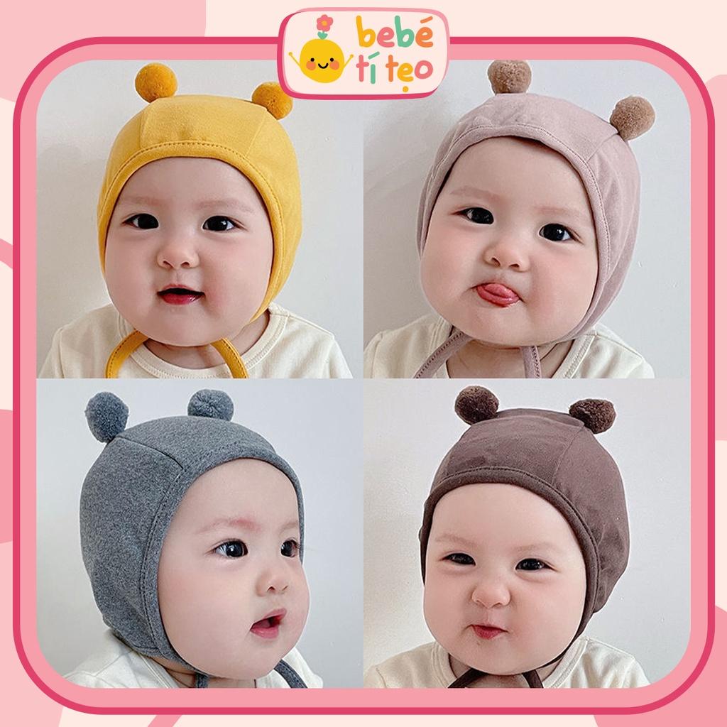Mũ Nón Cục Bông Siêu Cute Cho Bé Từ 0-12 Tháng Bebé Tí Tẹo