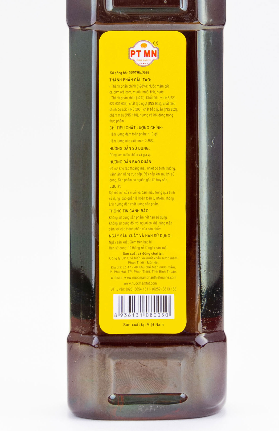 Nước Mắm Phan Thiết Mũi Né 10 Độ Đạm 500ml