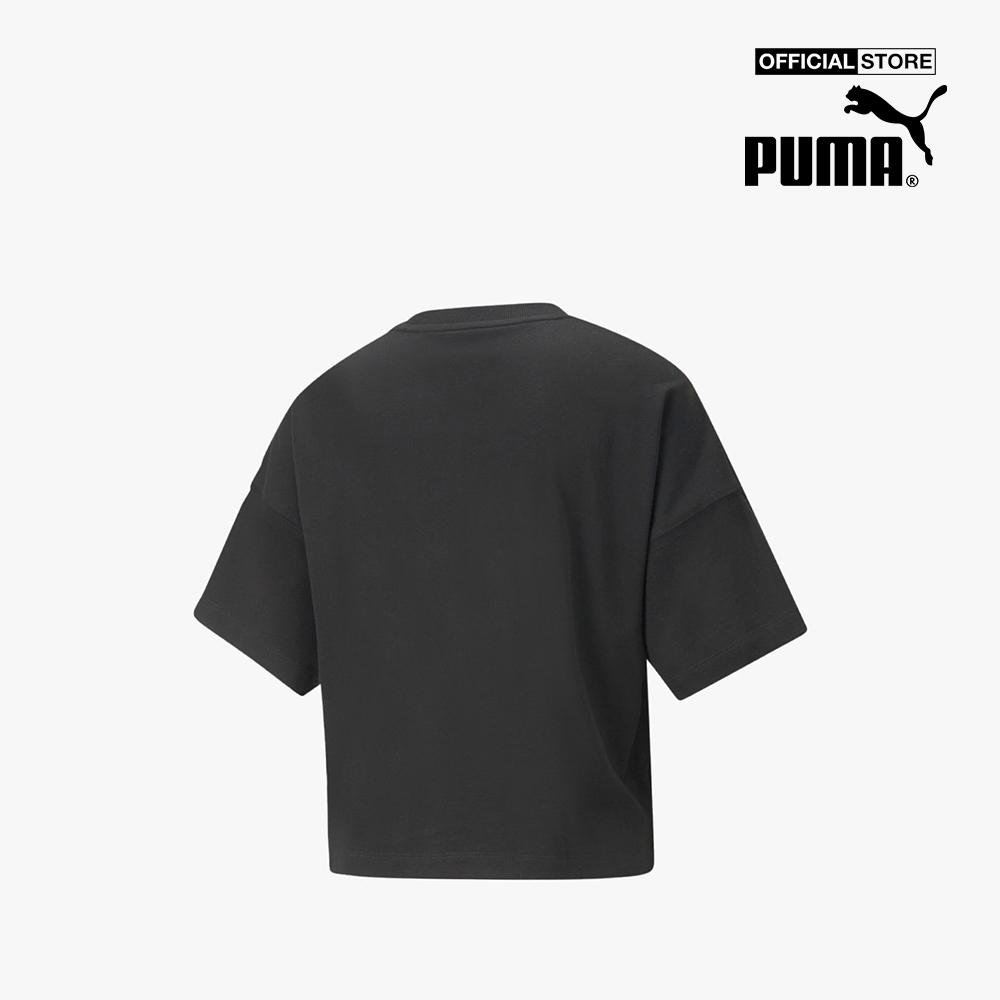 PUMA - Áo croptop nữ cổ tròn ngắn tay HER 847602