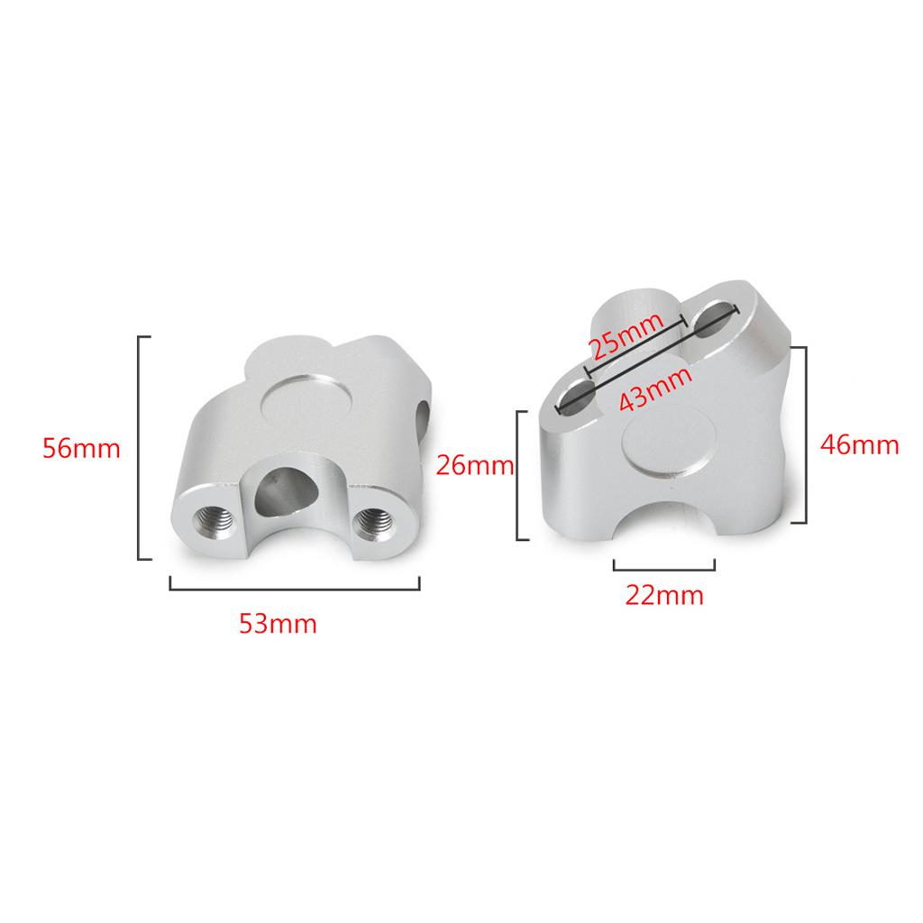Motorcycle CNC Handlebar Riser Clamp 7/8\" Handlebars Clamp Easy Install