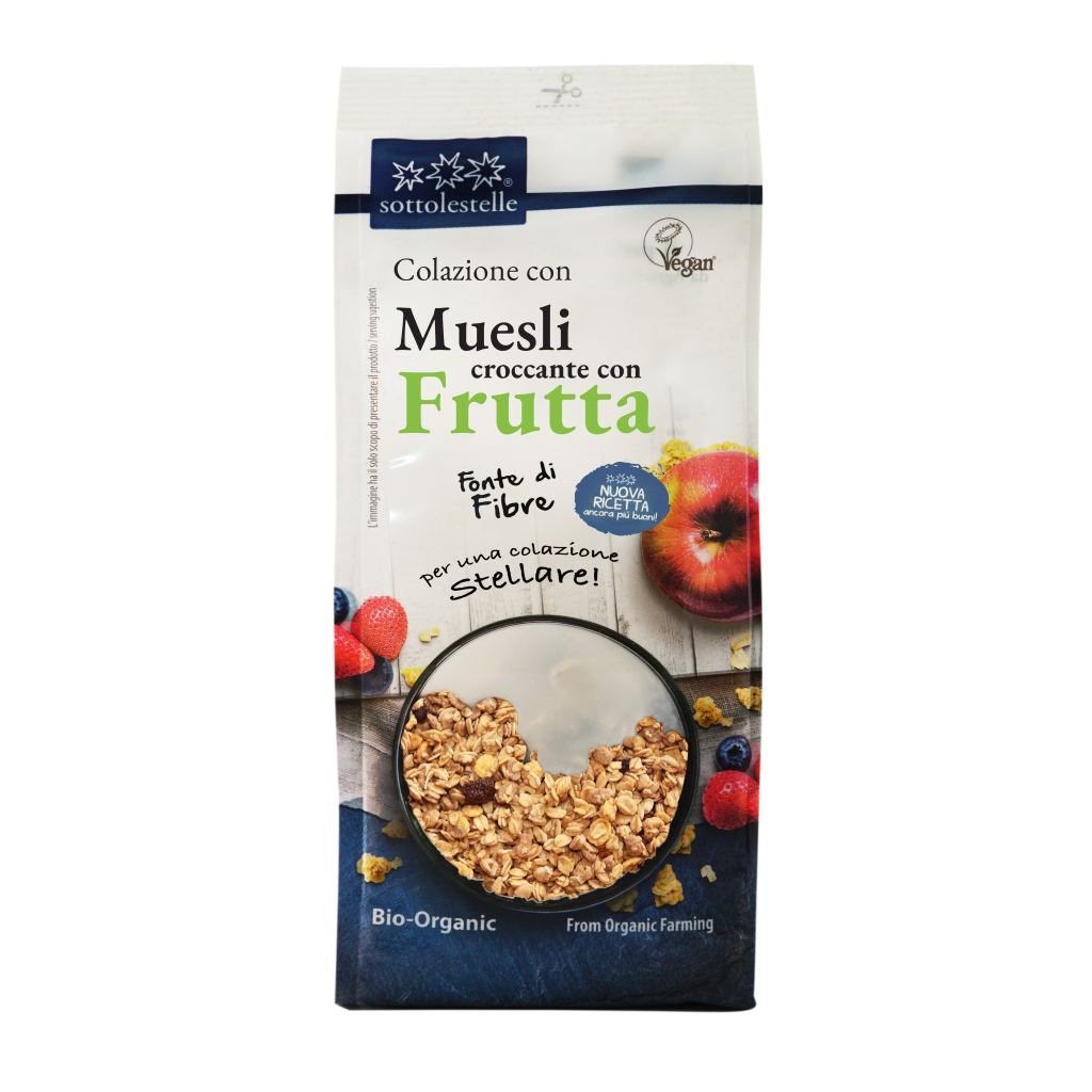 Ngũ cốc giòn Muesli Trái Cây Hữu Cơ 350g Sottolestelle Organic Muesli Fruits