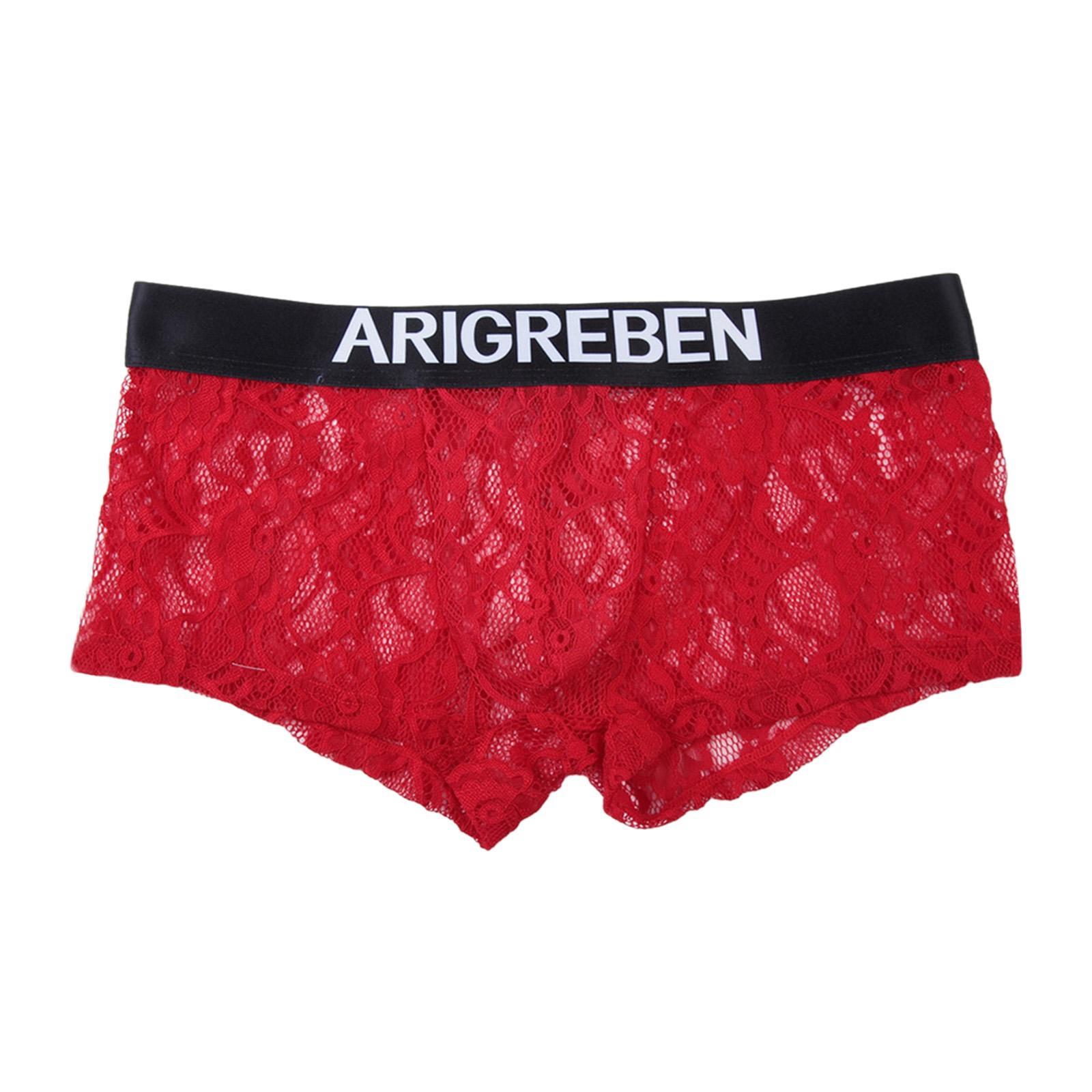 Men' Briefs Thin Lingerie Breathable Mens Lace Underwear for Men Gifts