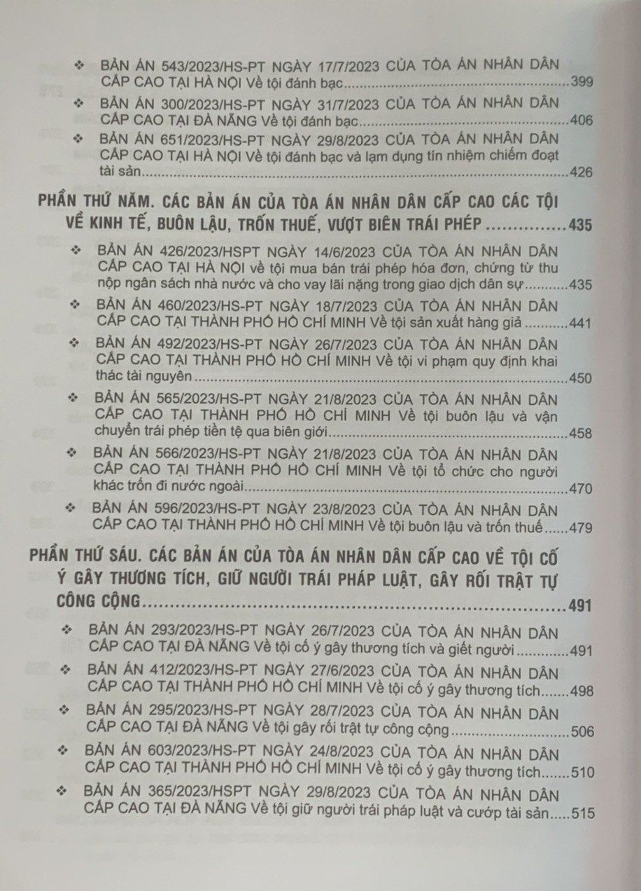 Hình ảnh Tuyển tập các bản án của Tòa án nhân dân cấp cao về hình sự và tố tụng hình sự