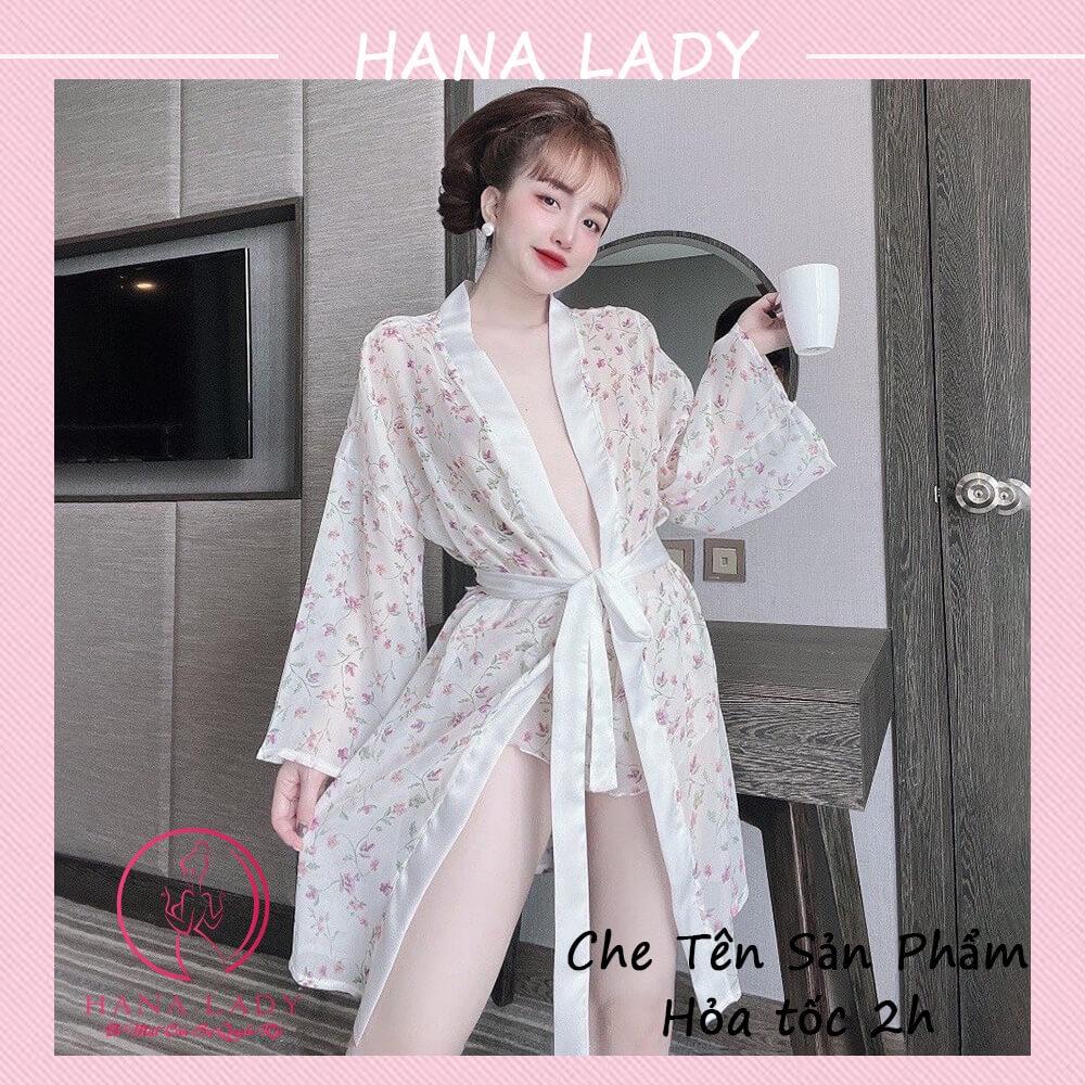 Váy ngủ xuyên thấu - áo choàng ngủ gợi cảm kèm quần chip nữa mông sexy VN480