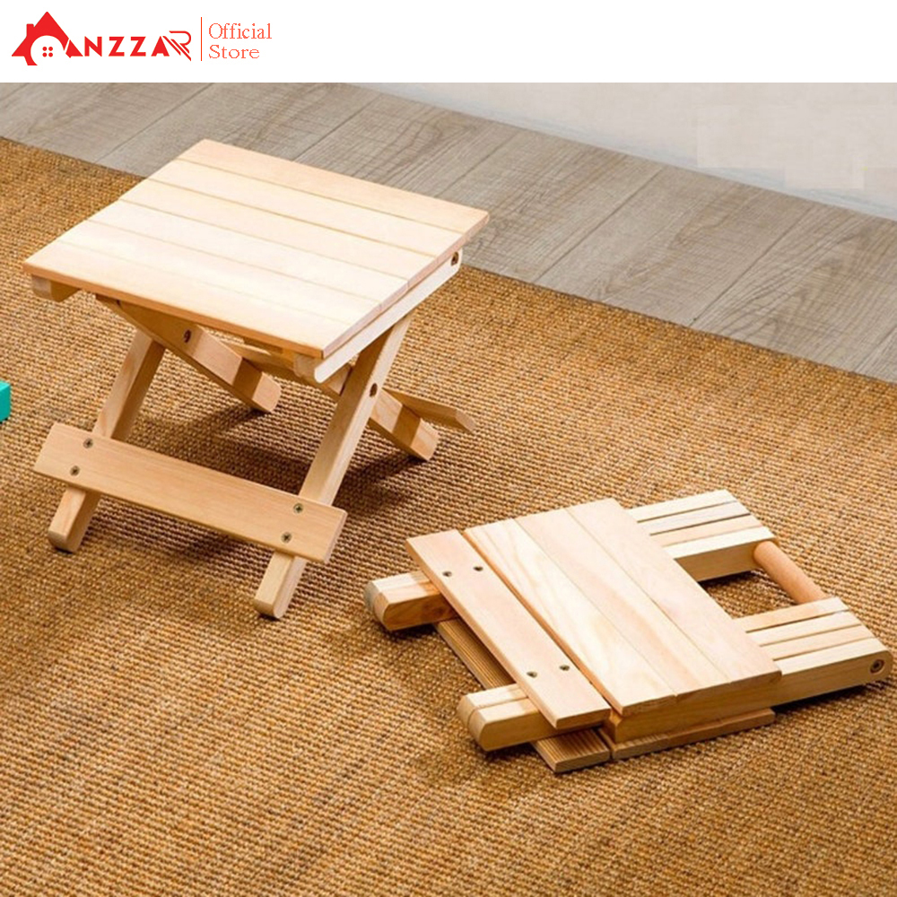 Ghế gỗ gấp gọn mini, ghế ban công ngoài trời, dã ngoại, du lịch GG-02
