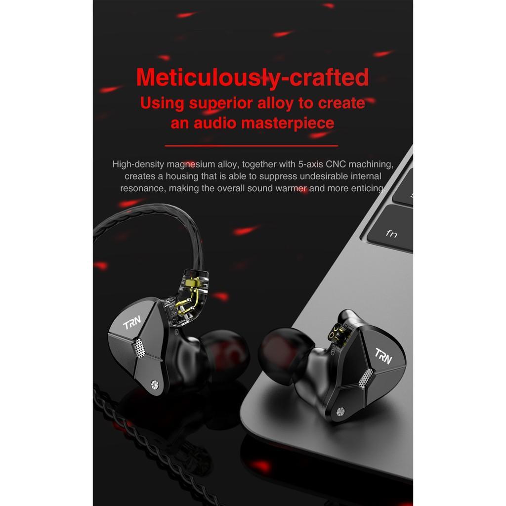 Tai nghe nhét tai TRN BA5 5BA 2 chấu IEM HIFI V90/ZSX/C12/AS10 bằng kim loại tháo rời được