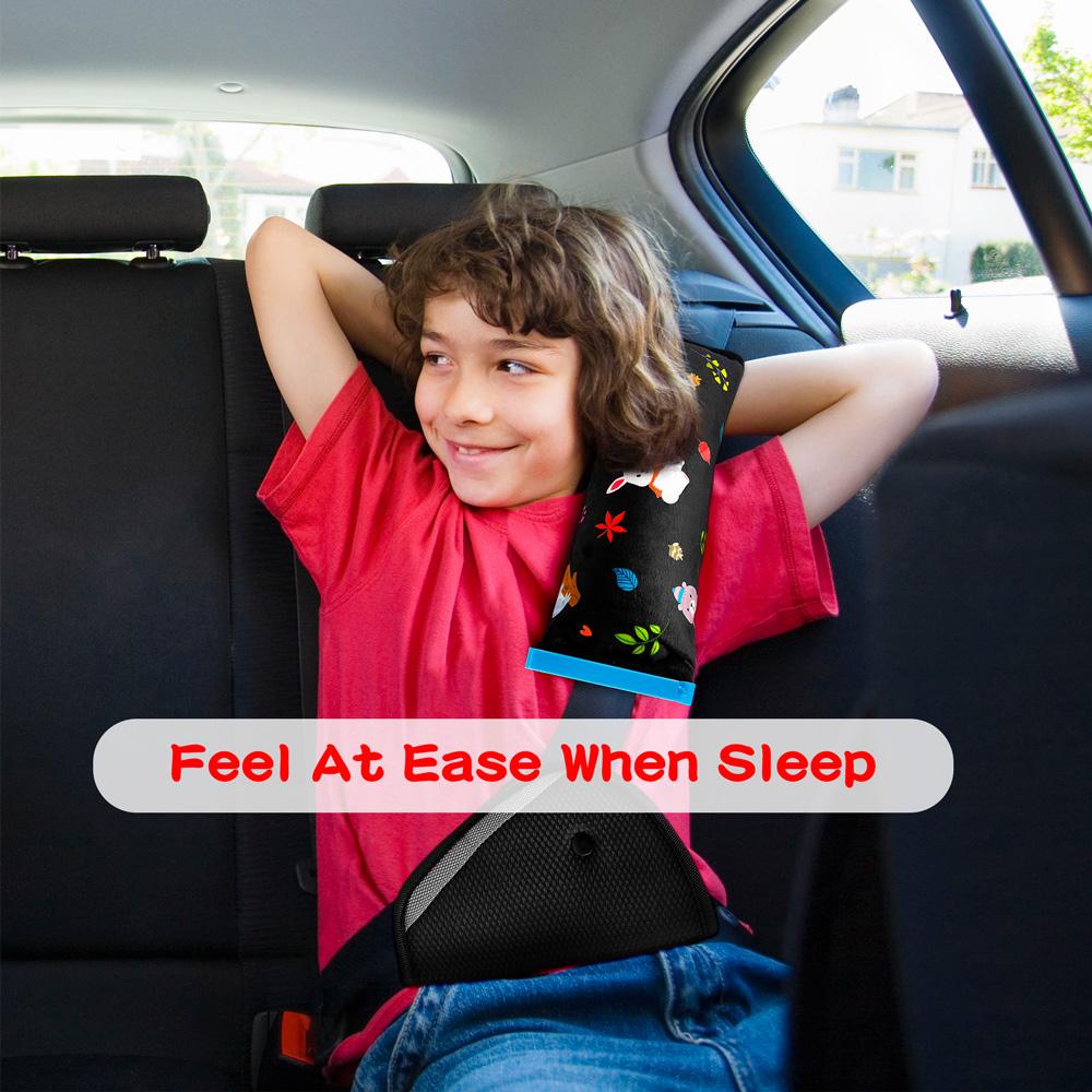 4 Động Vật Dây An Toàn Gối Dây An Toàn Xe Hơi Có Với Kẹp Điều Chỉnh Vai Đai An Toàn Kèm Dây Đeo Gối Tựa Đầu Cho trẻ Em