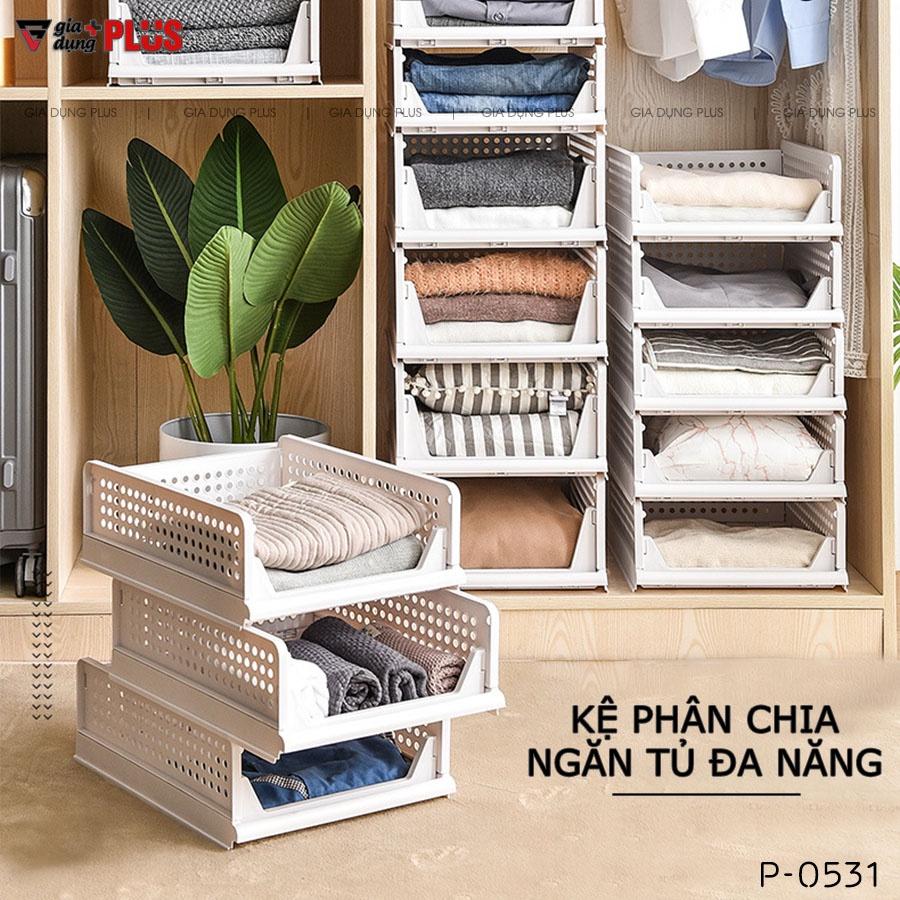 Hộp đựng đồ ngăn kéo để phân chia tủ quần áo, đựng đồ đa năng gấp gọn VIMORA