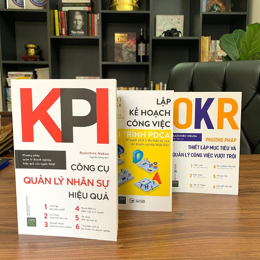 Sách  Combo 3 cuốn OKR + KPI + Lập Kế Hoạch Công Việc Theo Chu Trình PDCA - BẢN QUYỀN