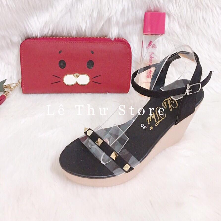Giày cao gót 9 phân đế xuồng quai trong tán tháp LT