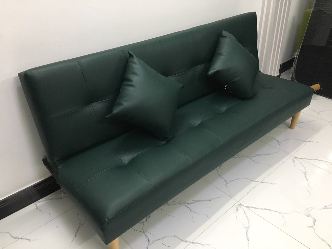 Ghế sofa bed, sofa giường màu xanh lục SB15