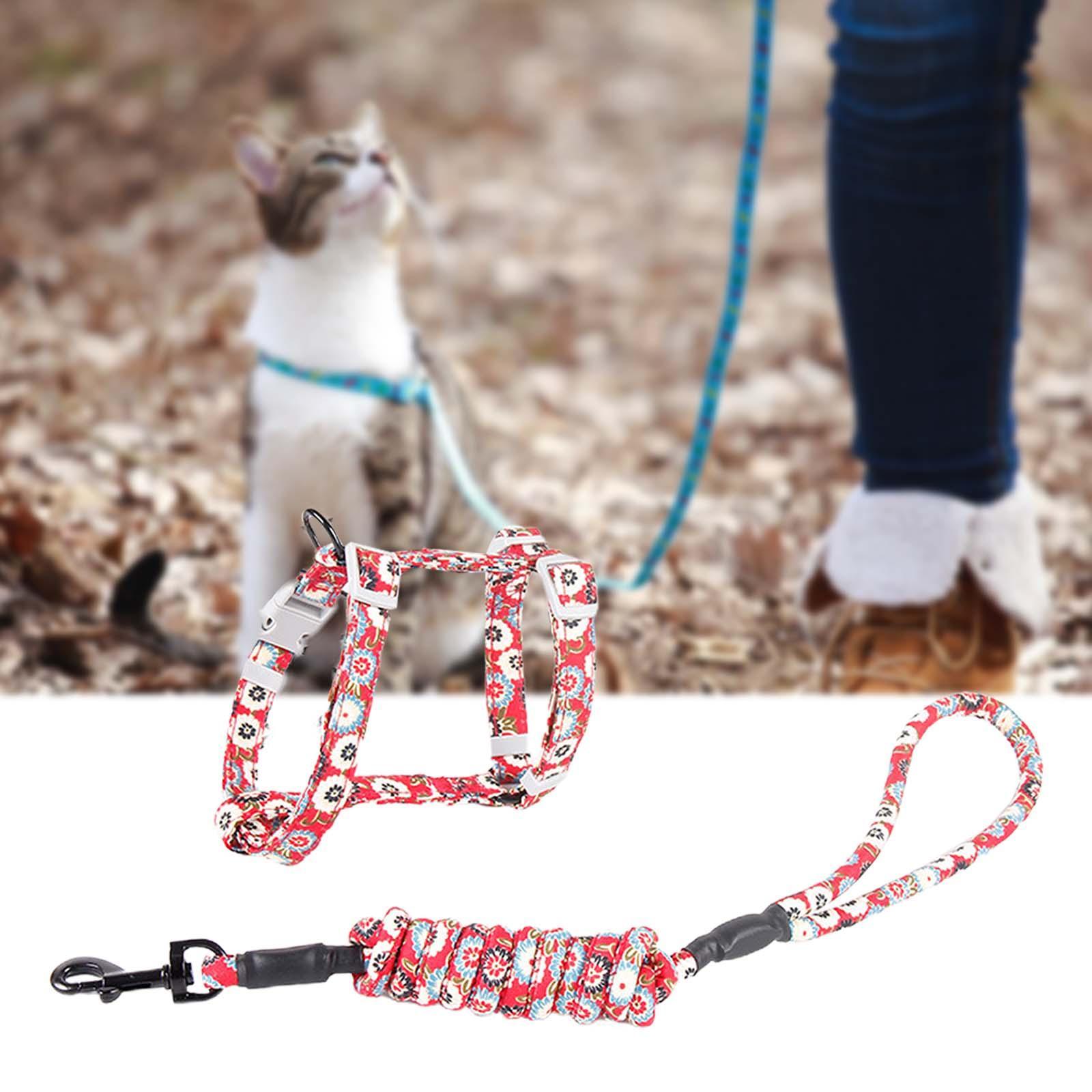 Cat Harness and Leash Soft Adjustable for Large Small Kittens Vest Harnesses