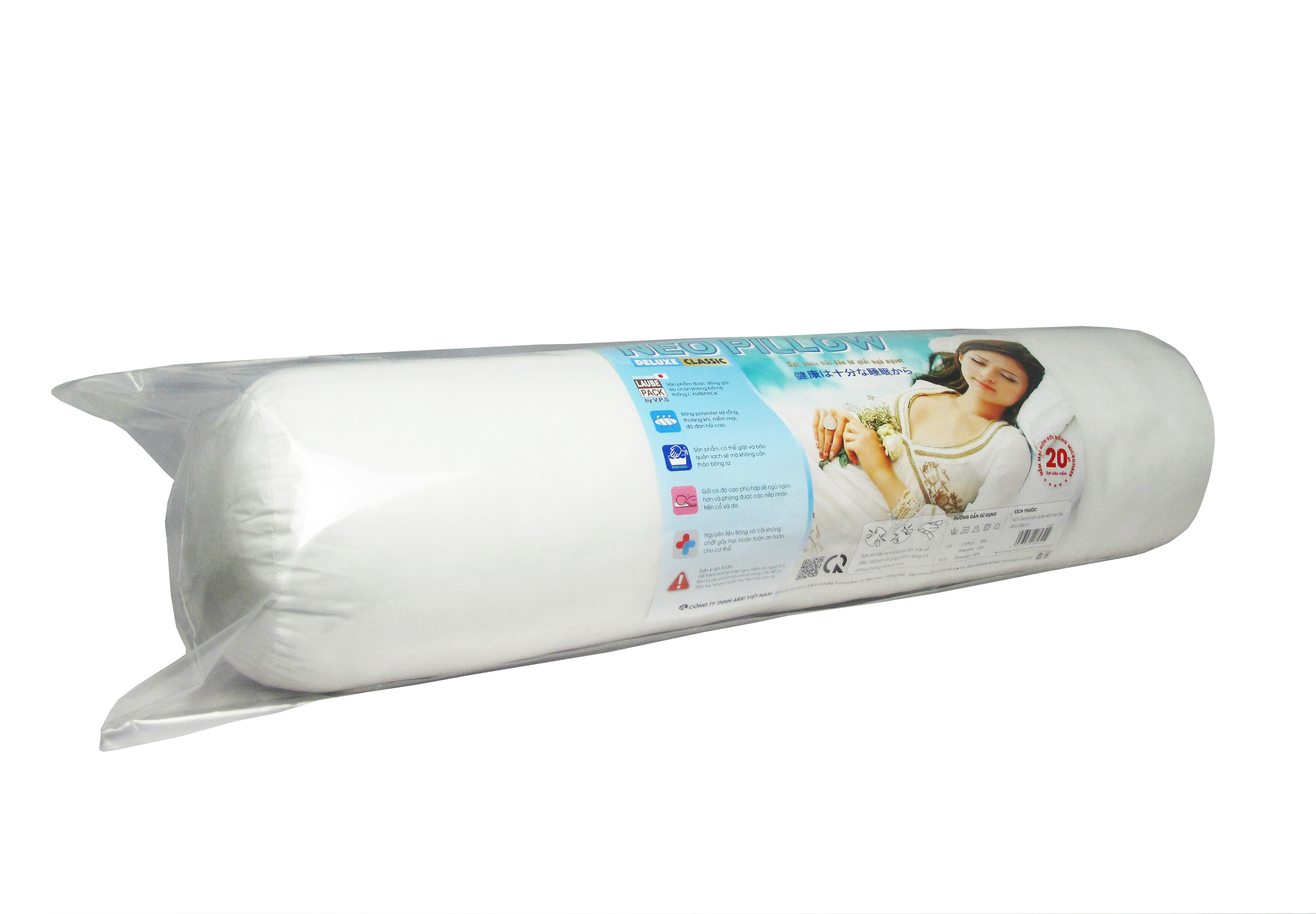 Gối ôm ép hơi Neo pillow 35x100cm hiệu laube home