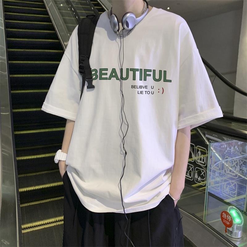 Áo thun nam nữ unisex tay lỡ sweater phông form rộng teen cổ tròn oversize cotton giá rẻ basic đen trắng tee BEAUTIFUL