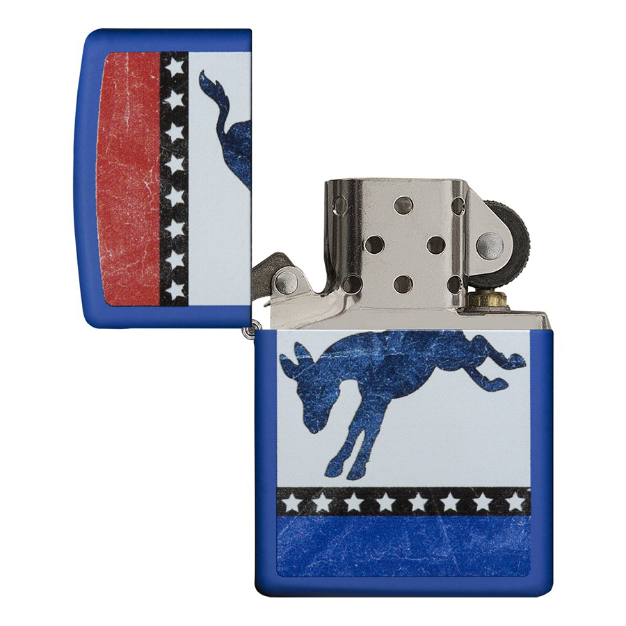 Bật Lửa Zippo 29166 - Democrat Party Elephant Royal Blue Matte