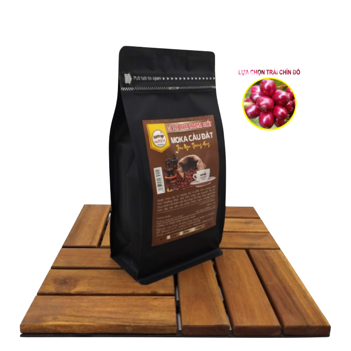 Cà Phê MoKa Rang Môc Nguyên Chất -(Cầu Đất) Hương Mạnh Mẽ (Dạng xay ,pha phin) - Gói 500g - Coffee New