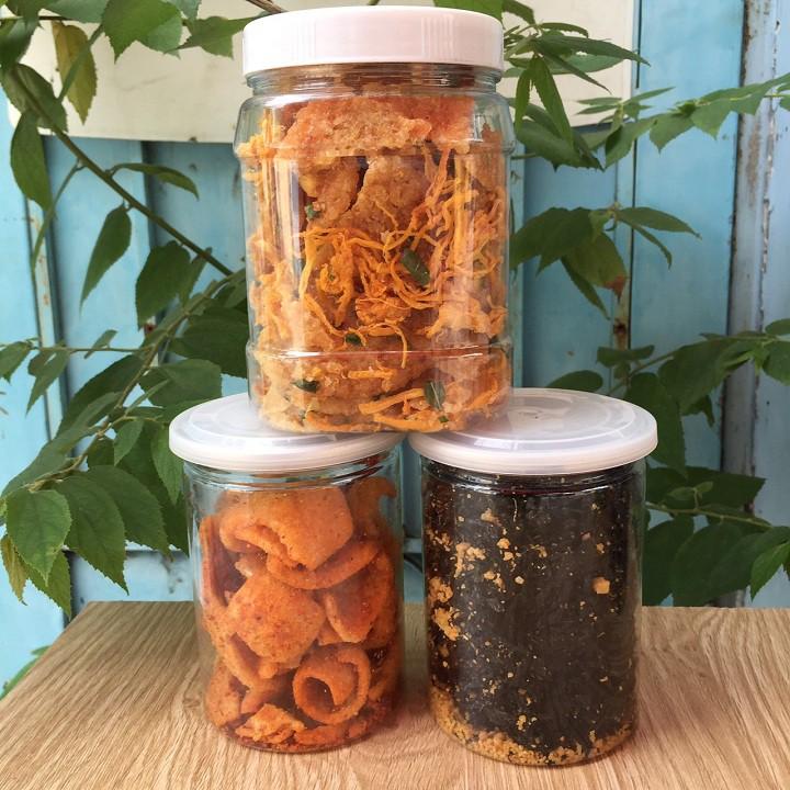 Combo 3 hũ rong biển - da heo - cơm cháy khô gà HIỆU SK FOOD