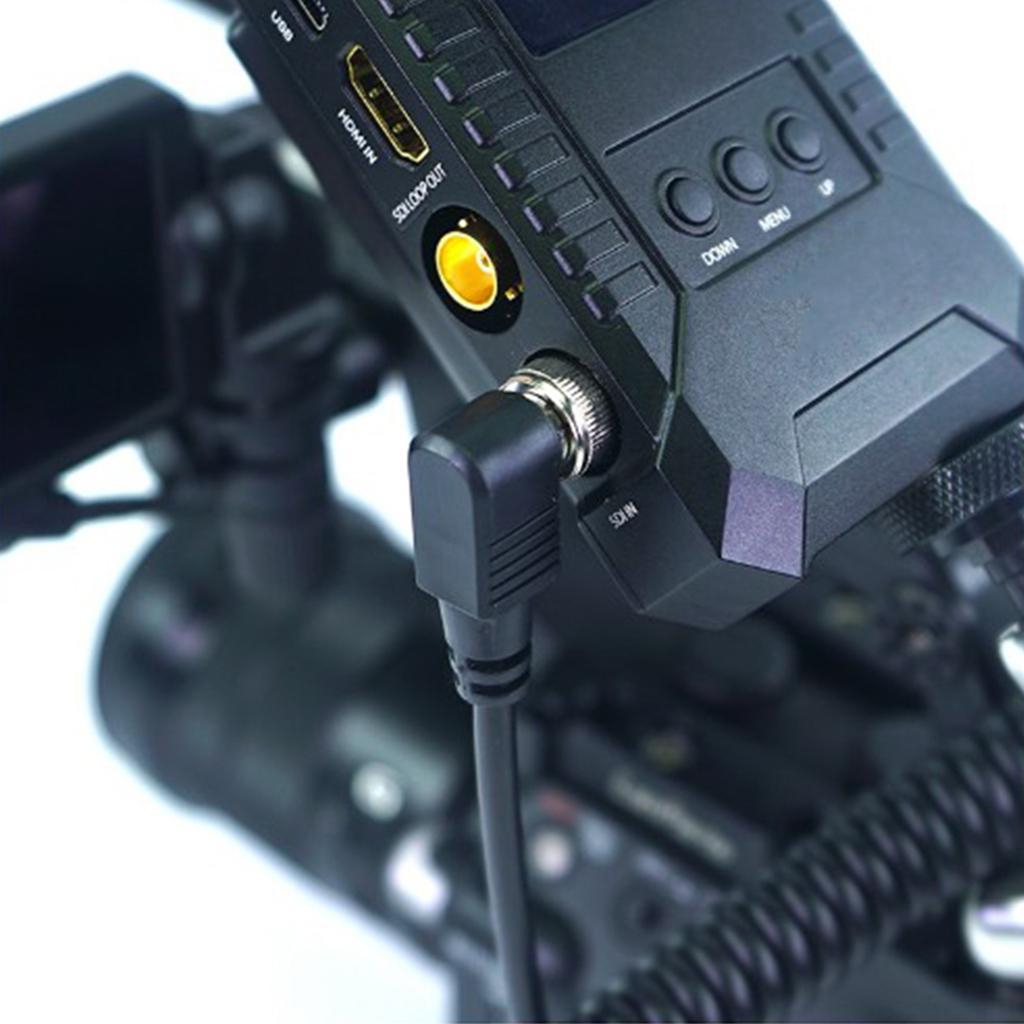 SDI BNC Right Angle Cable Male to Male Cord for DVR Monitor Wide Application