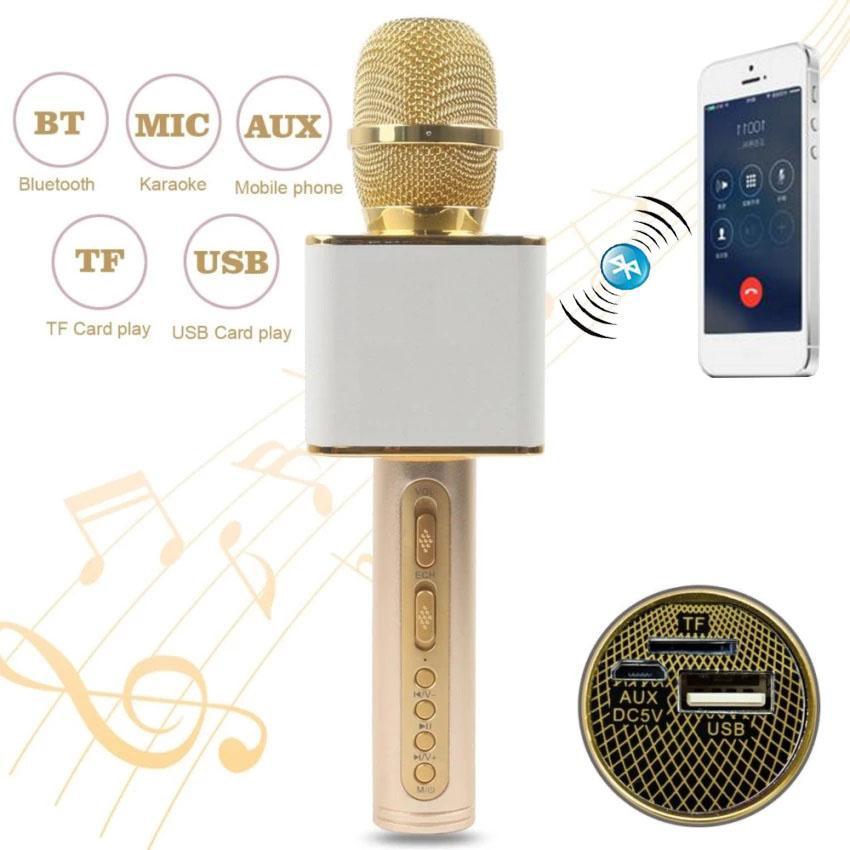 Micro bluetooth Karaoke không dây SD-08 dòng 2021 ️FreeShip️ Micro kèm loa hàng loại 1 âm thanh cực chuẩn BH 6 tháng